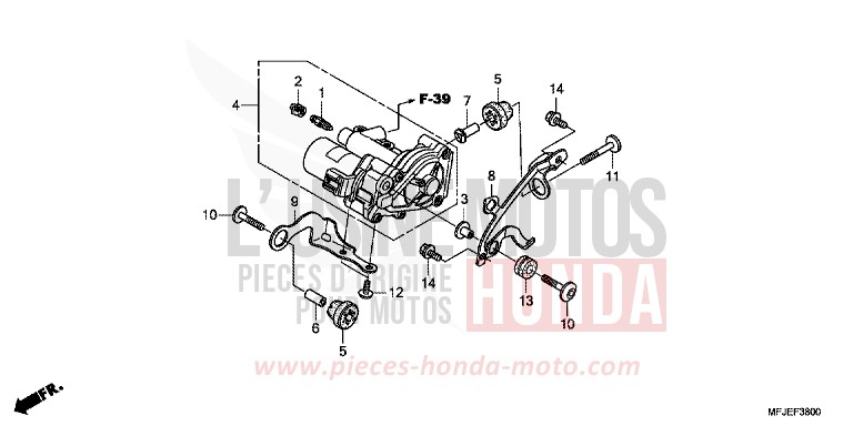 REAR POWER UNIT (CBR600RA) for CBR600RR ABS GRAPHITE BLACK (NHB01) from 2012